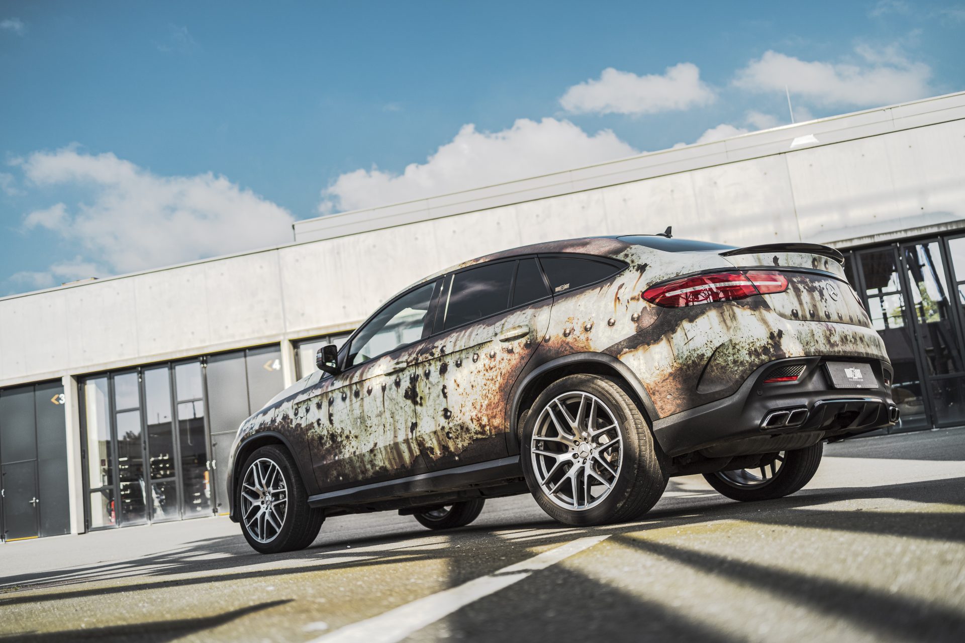 Mercedes GLE AMG Rat Look Digitaldruck Auto Folierung