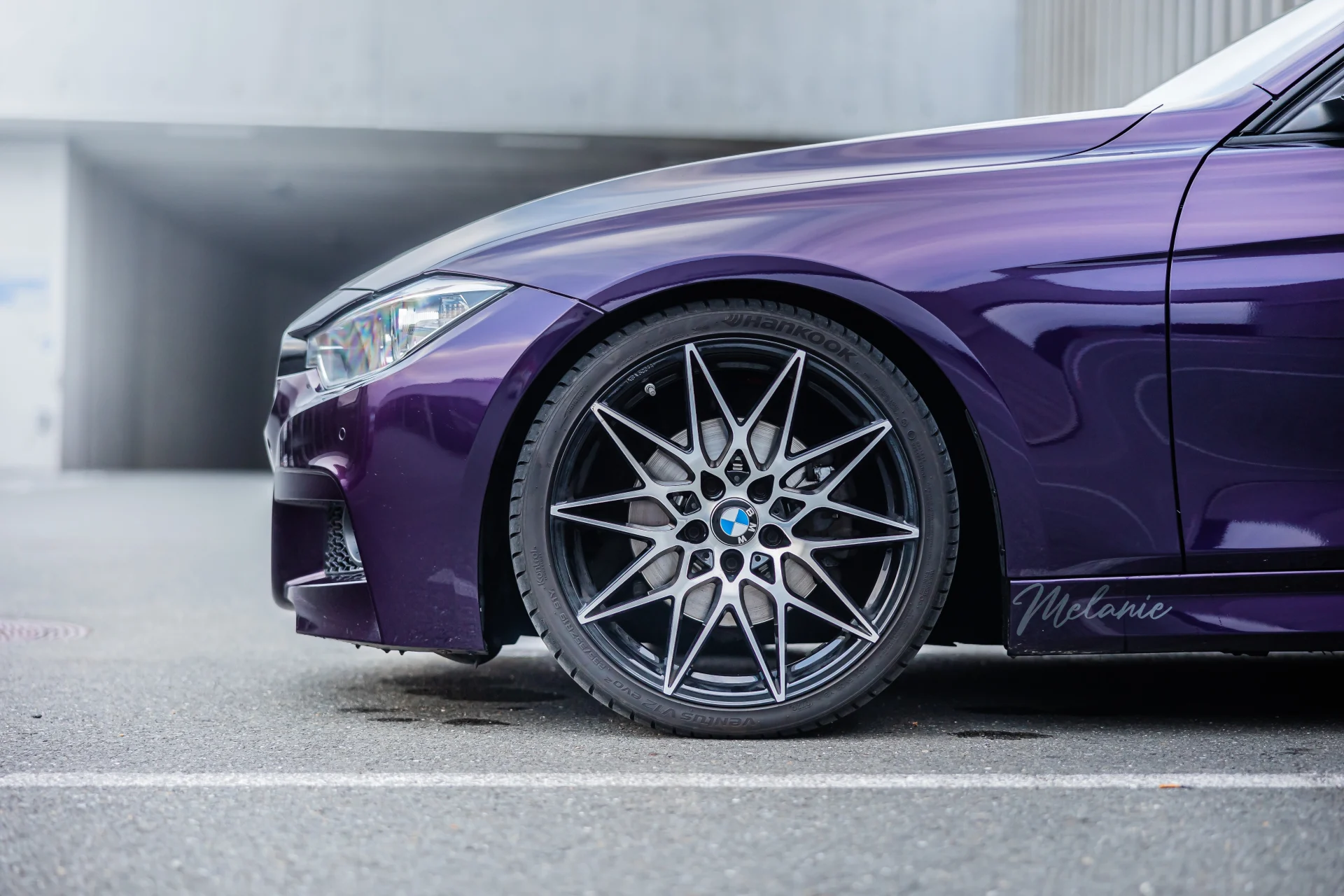 Fahrzeugfolierung - BMW F30 - Inozetek midnight purple - Mozzart Foliendesign