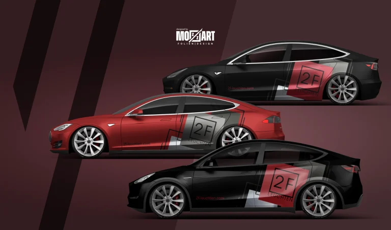 2F Tesla Flotte Folierung - Mozzart Foliendesign Salzburg